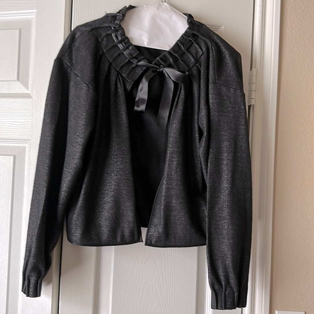 Yves Saint Laurent wool blend pleated jacket